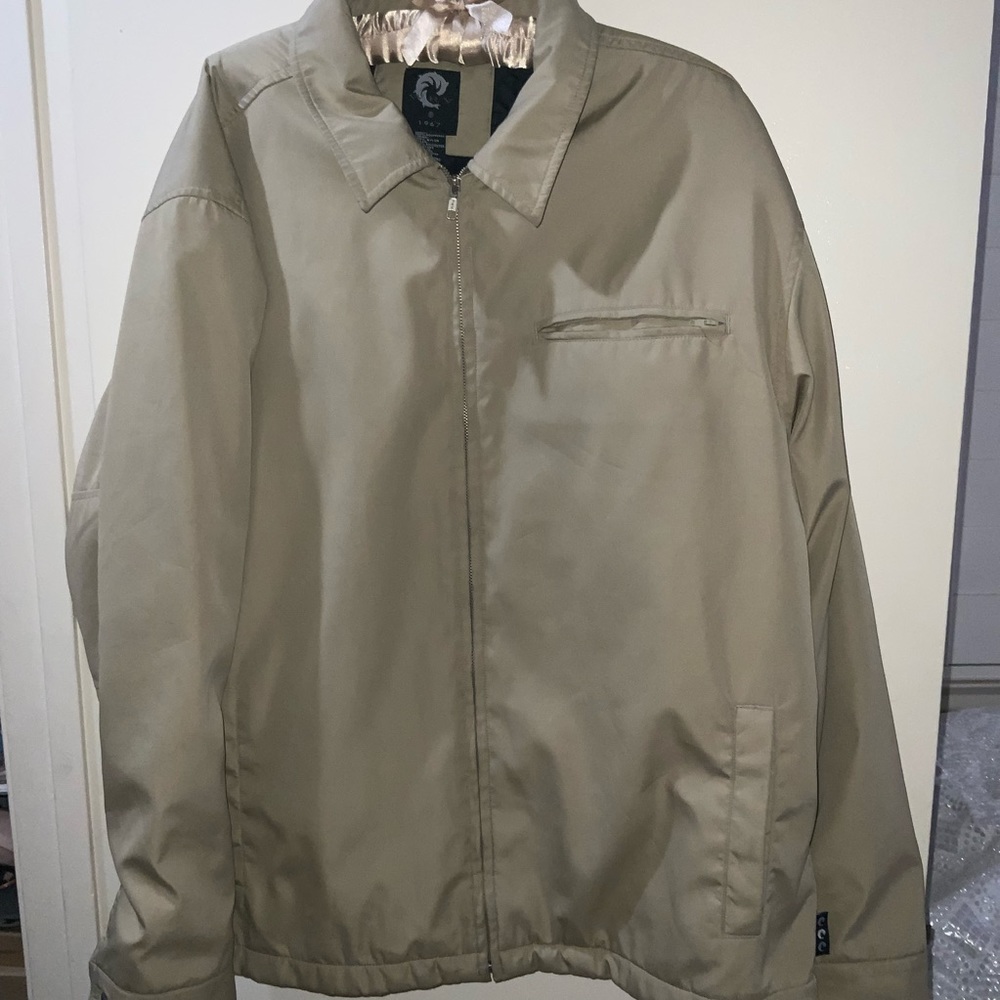 Vintage WRV Jacket Mens Large Brown Full Zip Casual Blend Windbreaker